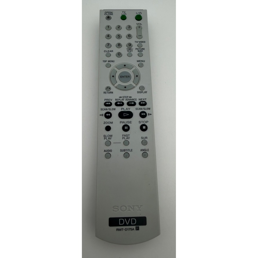 Sony RMT-D175A DVD Player Remote Control Light Gray OEM Replacement